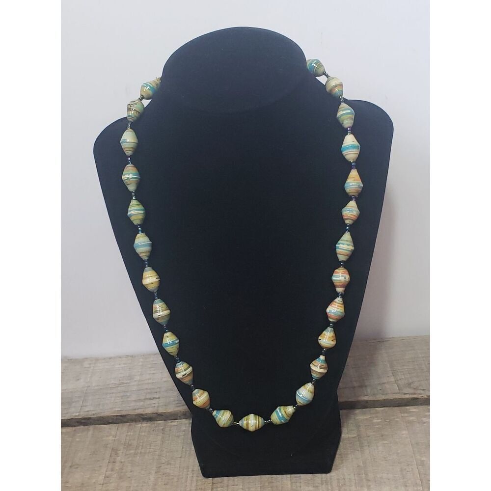 ARTISAN Rolled Paper Beaded Necklace